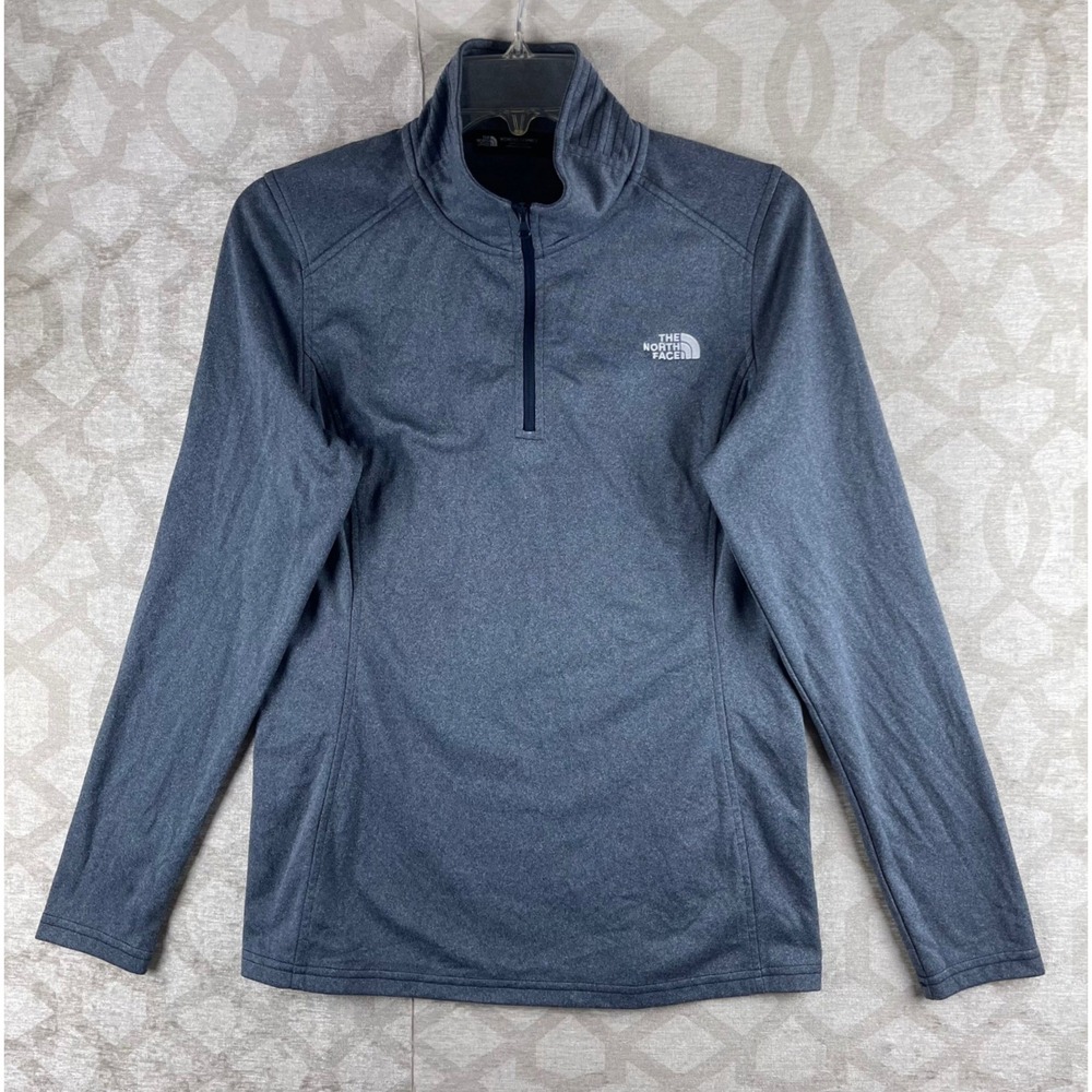 The North Face Tech Quarter-Zip Pullover Women Medium Gray Excellent Lightweight